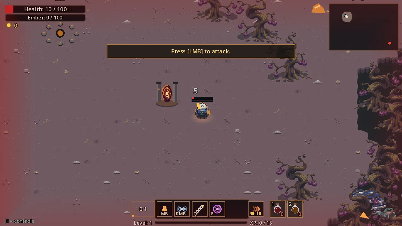 Red vignette at the screen edge after the player is hit